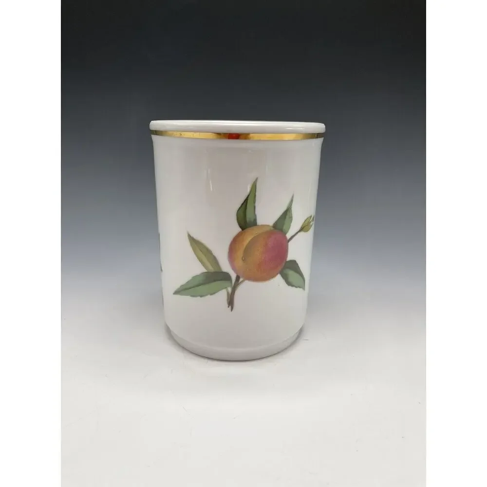 Royal Worcester‎ Evesham Gold Utensil Holder Vintage Vase A24